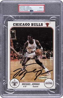 1985 Interlake Bulls Michael Jordan Signed Rookie Card – PSA/DNA MINT 9 Signature!